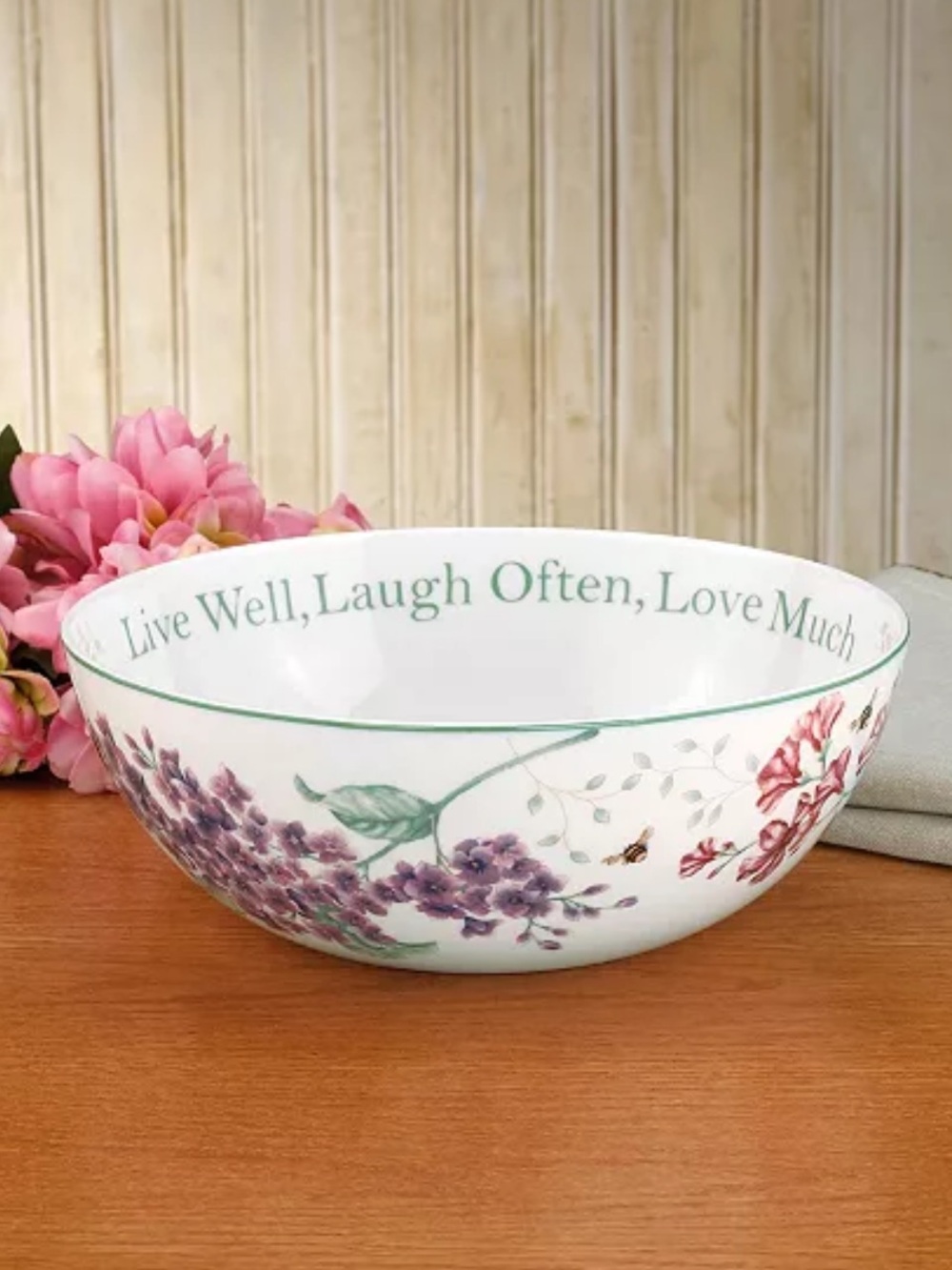 Lenox Butterfly Meadow Sentiment Serving Bowl- 68 oz.